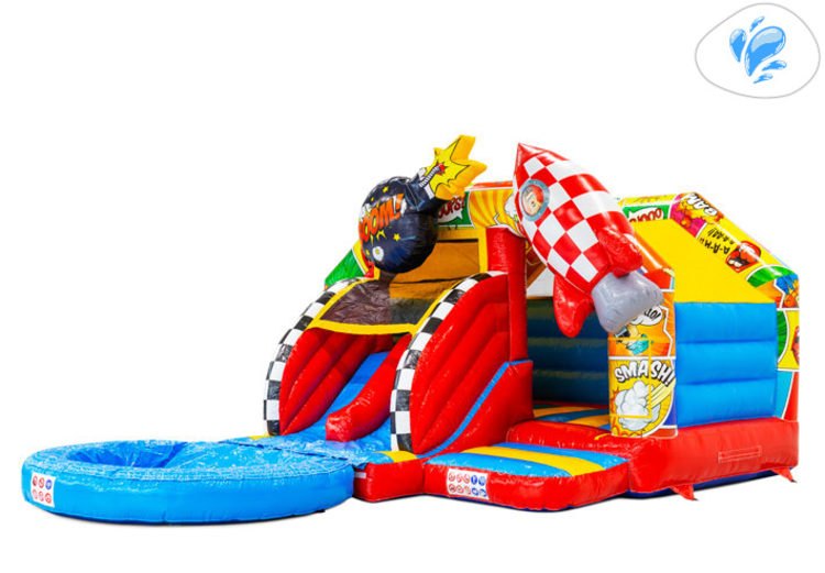 springkussen huren met water 