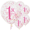 Latex ballonnen 1e verjaardag meisje