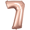 Cijfer ballon Rose Goud incl helium -7