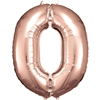 Cijfer ballon Rose Goud incl helium -0