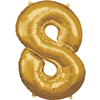 Cijfer ballon Goud incl helium -8