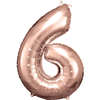 Cijfer ballon Rose Goud incl helium -6