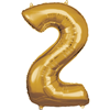 Cijfer ballon Goud incl helium -2