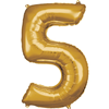 Cijfer ballon Goud incl helium -5