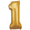 Cijfer ballon Goud incl helium -1