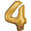 Cijfer ballon Goud incl helium -4