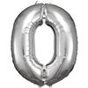 Cijfer ballon Silver incl helium - 0