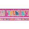 Banner Happy Birthday- meisje 2,7 m