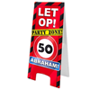 Warning sign abraham 50 jaar