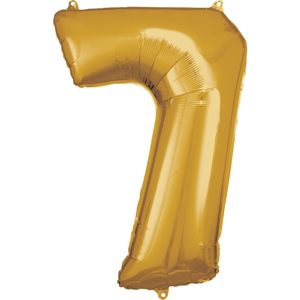 Cijfer ballon Goud incl helium -7