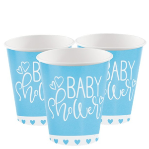 Bekers Babyshower blauw