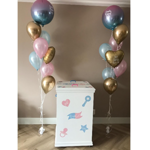 Gender reveal ballonnen box