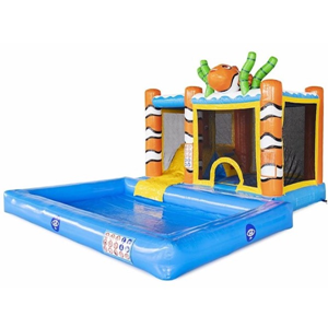 Springkussen Splashy clownvis met zwembad Springkussen Splashy clownvis met zwembad