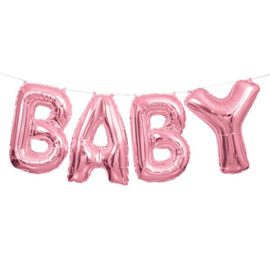 Baby Banner ballon roze