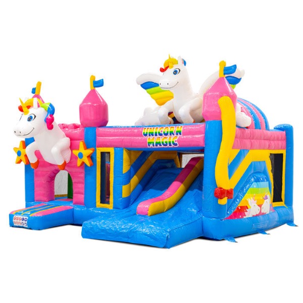Springkussen Multiplay Unicorn Doubleslide Springkussen Multiplay Unicorn Doubleslide