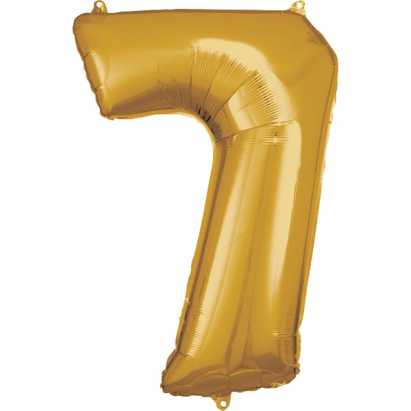 Cijfer ballon Goud incl helium -7