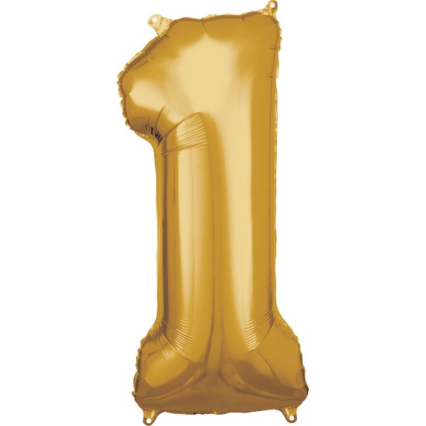 Cijfer ballon Goud incl helium -1