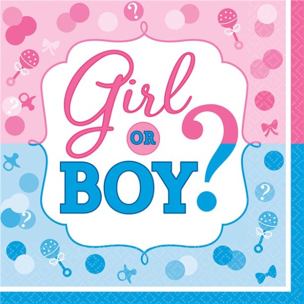 Gender Reveal servetten