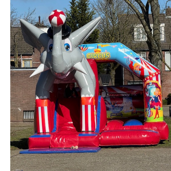 Springkussen Combi Slide Circus Springkussen Combi Slide Circus