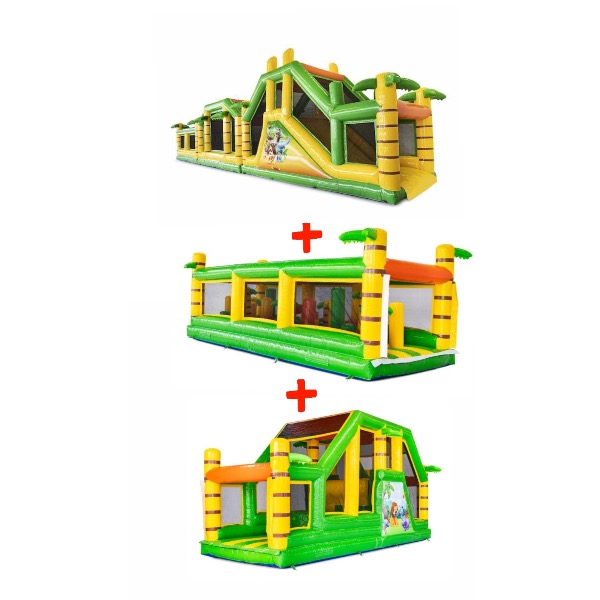 Stormbaan Jungle 37 meter met Base Jump en Pole Dodger Stormbaan Jungle 37 meter met Base Jump en Pole Dodger