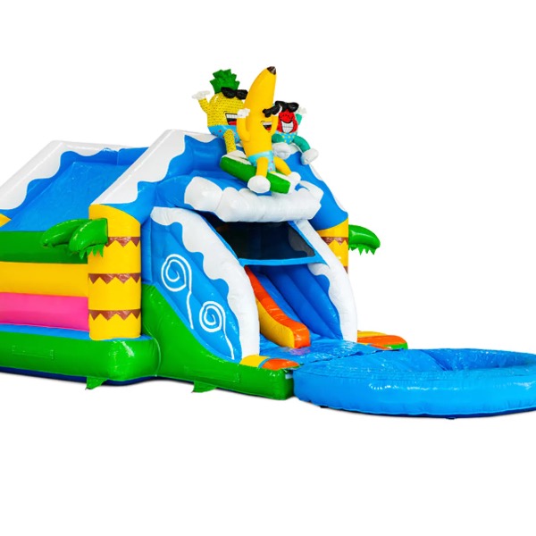 Springkussen summer party met zwembad Springkussen summer party met zwembad