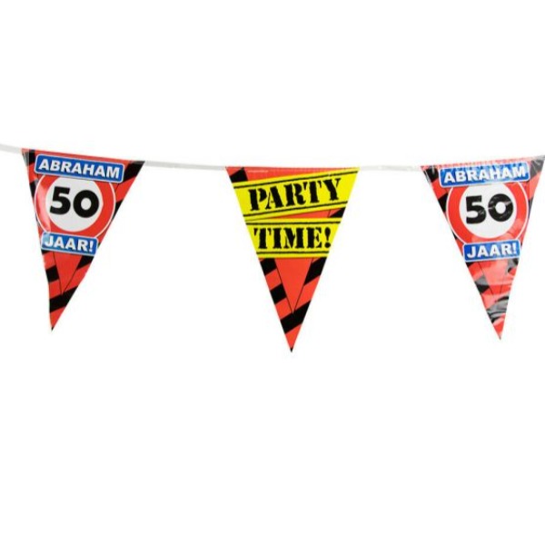 Vlaggenlijn abraham 50 jaar 