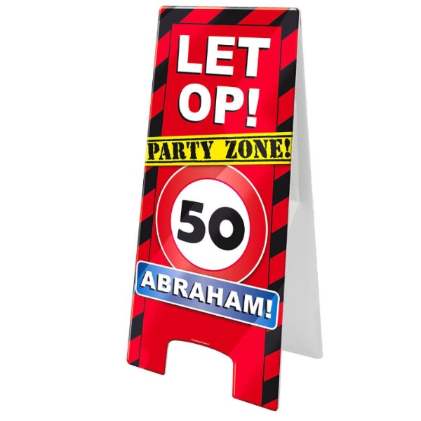 Warning sign abraham 50 jaar