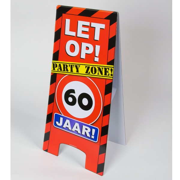 Warning bord 60 jaar