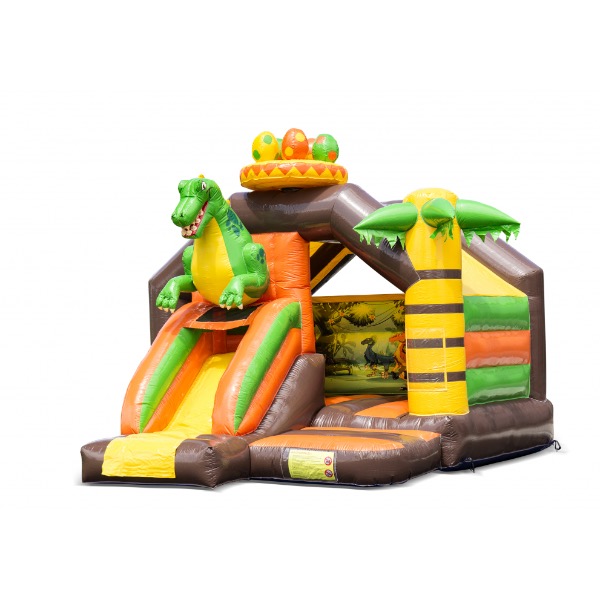 Springkussen Combi Slide Dino Springkussen Combi Slide Dino