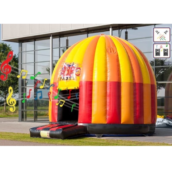 Springkussen Disco - 5 meter met licht en geluid Springkussen Disco - 5 meter met licht en geluid