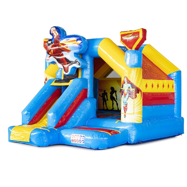 Springkussen Combi Slide Superhero Springkussen Combi Slide Superhero